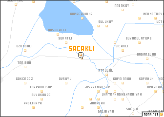 map of Saçaklı