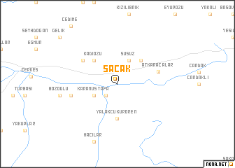 map of Saçak