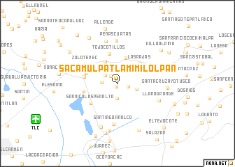 map of Sacamulpa Tlamimilolpan