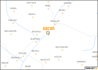 map of Saçan