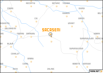 map of Săcăşeni