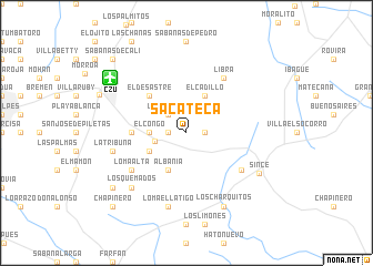 map of Sacateca