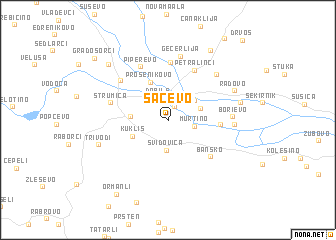 map of Sačevo