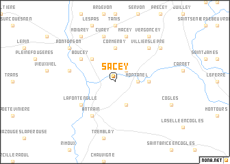 map of Sacey