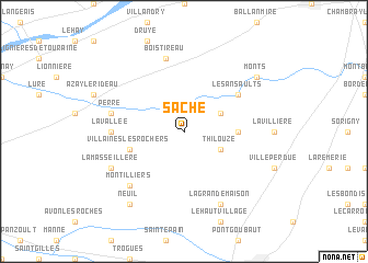 map of Saché