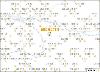 map of Šachotín