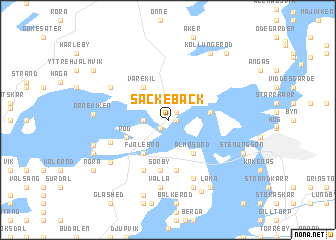 map of Säckebäck