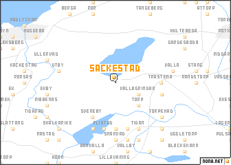 map of Säckestad