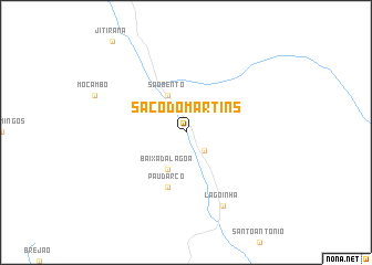 map of Saco do Martins