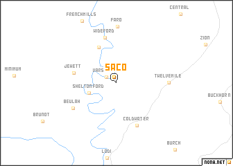 map of Saco