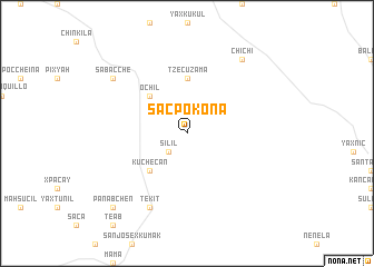 map of Sacpokoná