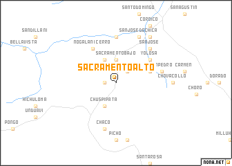 map of Sacramento Alto