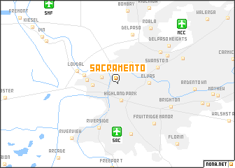 map of Sacramento