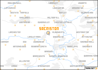 map of Sacriston