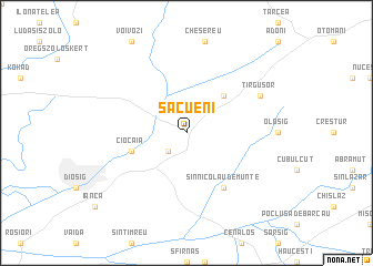 map of Săcueni