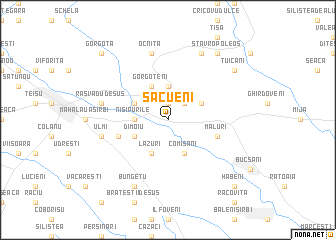 map of Săcueni