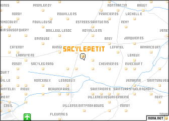 map of Sacy-le-Petit