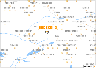 map of Sączkowo