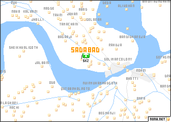 map of Sādābād