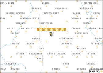 map of Sadānandapur