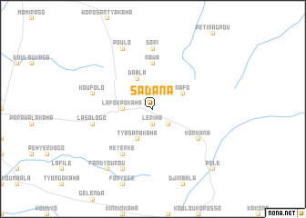 map of Sadana