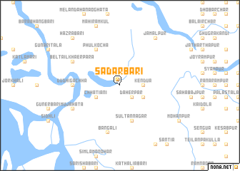 map of Sādārbāri