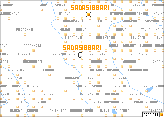 map of Sadāsibbāri