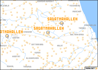map of Sādāt Maḩalleh