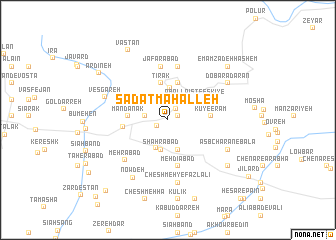 map of Sādāt Maḩalleh