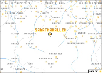 map of Sādāt Maḩalleh