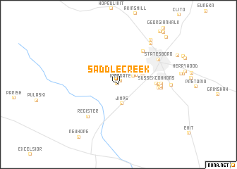 map of Saddlecreek