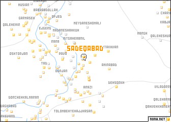 map of Şādeqābād