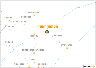 map of Şādeqābād