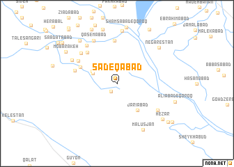 map of Şādeqābād