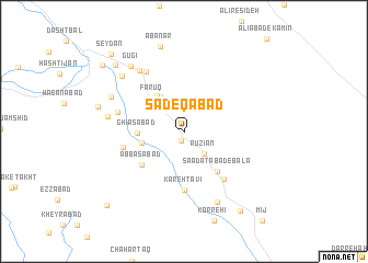 map of Şādeqābād