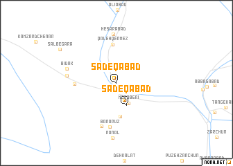 map of Şādeqābād