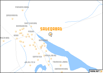 map of Şādeqābād