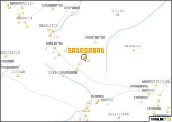 map of Şādeqābād