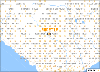 map of Sadette