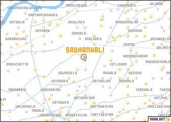 map of Sadhānwāli