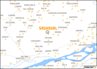 map of Sadhowāl