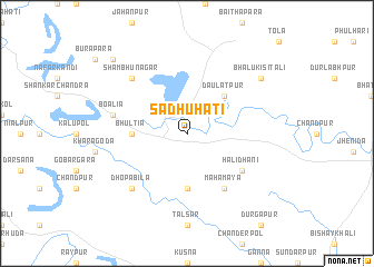 map of Sādhuhāti