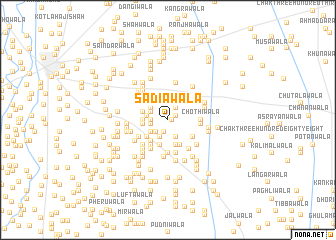 map of Sādiawāla