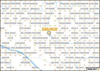 map of Sādipur