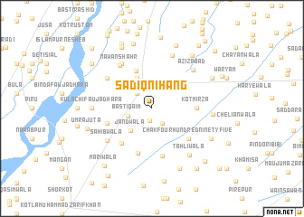 map of Sādiq Nihang