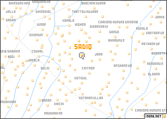 map of Sādiq