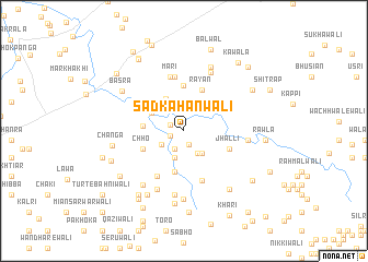 map of Sadkāhānwāli