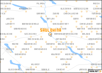 map of Sadłowina