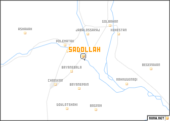 map of Sa‘dollāh