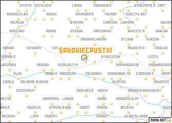 map of Sadowiec Pustki